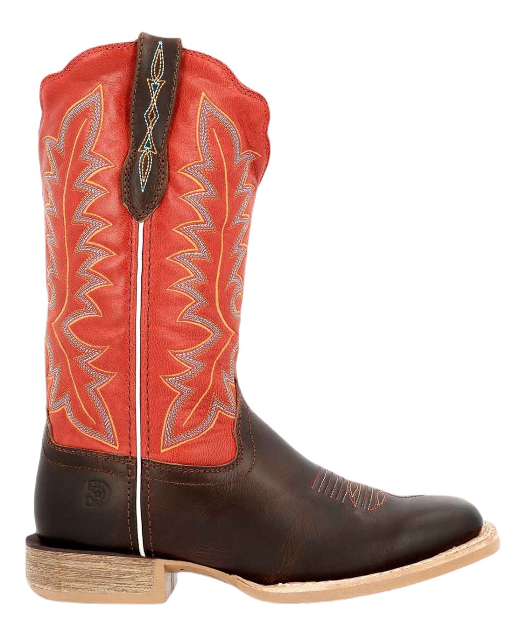 Hickory Chili Pepper Coloured Durango Womens Rebel Pro Western Classic Boots on White Background
