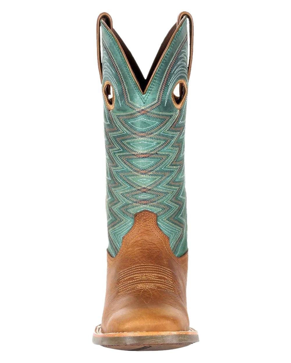 Wheat Tidal Teal Coloured Durango Womens Rebel Pro Western Cowboy Boots on White Background
