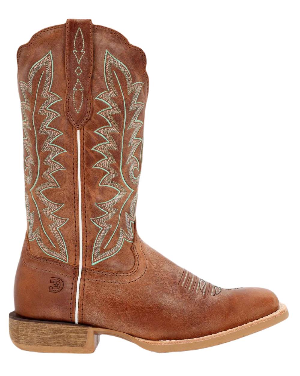 Burnished Sand Coloured Durango Burnished Sand Lady Rebel Pro Western Boots on White Background
