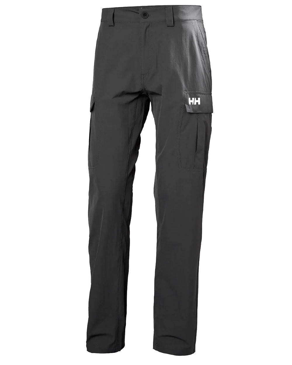 Ebony coloured Helly Hansen Mens HH quick dry cargo pant on white background 