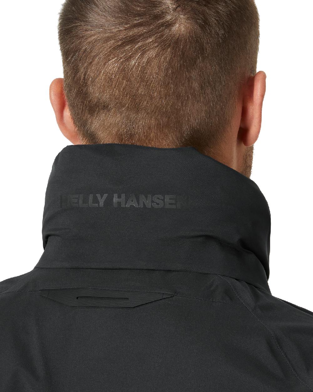 Ebony coloured Helly Hansen Mens HP Foil Shell Jacket 2.0 on white background 