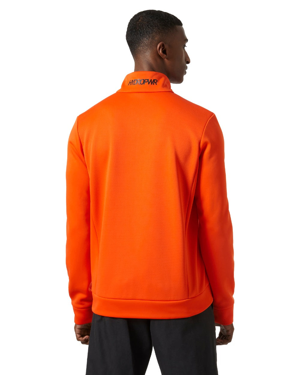 Flame coloured Helly Hansen Mens HP Fleece Jacket 2.0 on white background 