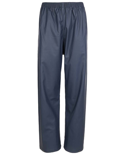 Navy Coloured Fort Airflex Waterproof Breathable Trousers On A White Background 
