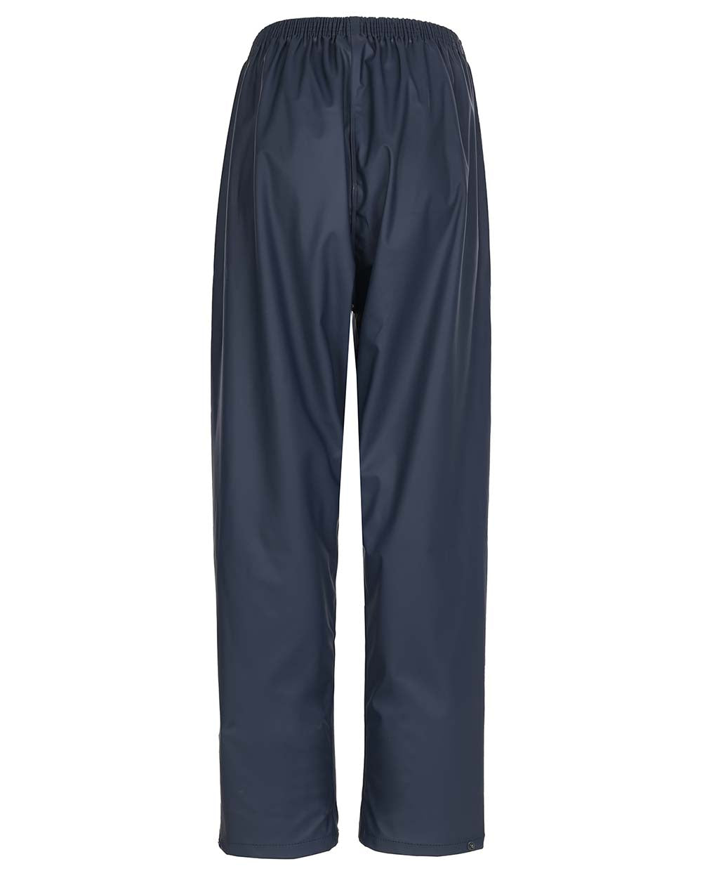Navy Coloured Fort Airflex Waterproof Breathable Trousers On A White Background 
