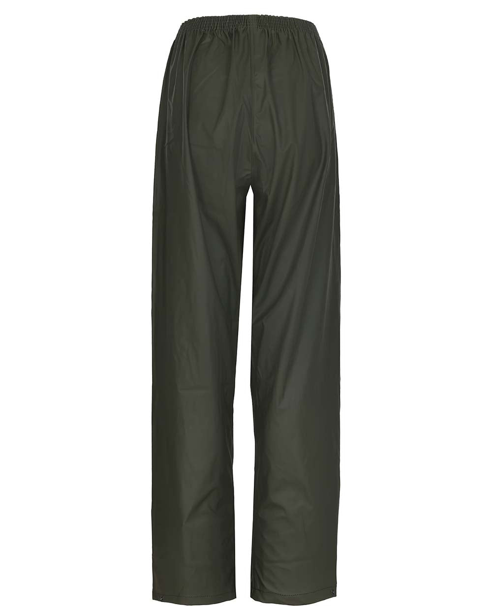 Olive Coloured Fort Airflex Waterproof Breathable Trousers On A White Background 