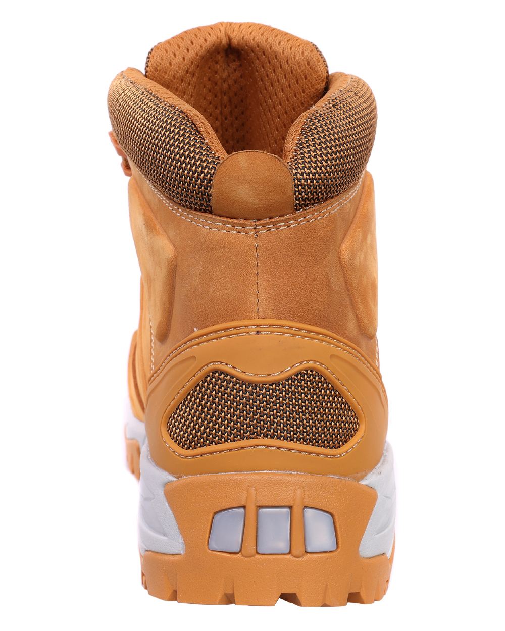 Honey Coloured Fort Blyth Safety Boot On A White Background