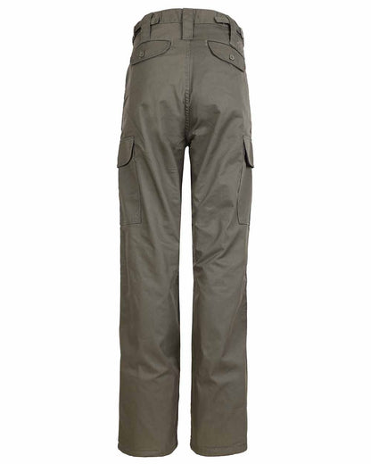 Olive Coloured Fort Combat Trousers On A White Background 