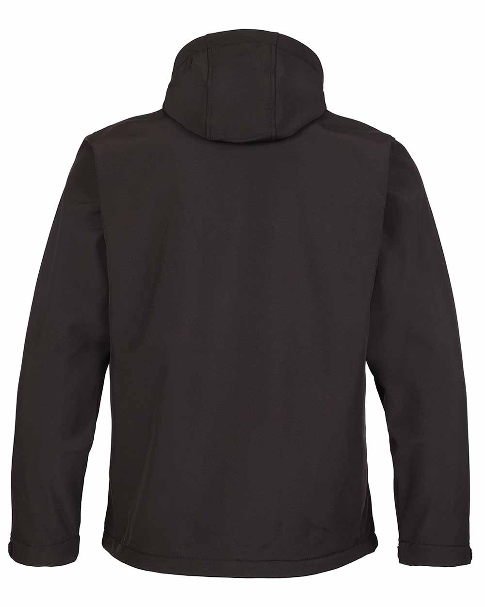 Black Coloured Fort Holkham Hooded Softshell Jacket On A White Background 