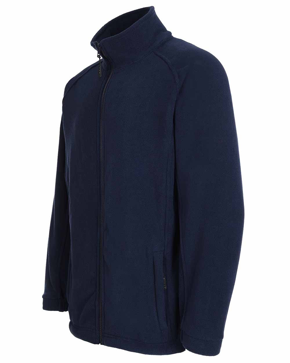 Navy Coloured Fort Melrose Fleece Jacket On A White Background 