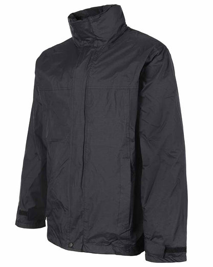 Black Coloured Fort Rutland Waterproof Jacket On A White Background