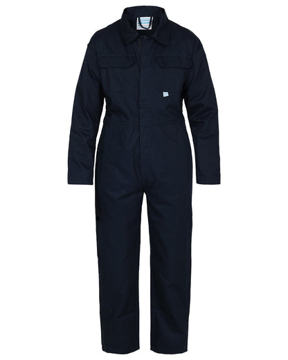 Navy coloured Fort Tearaway Junior Coverall on White background 