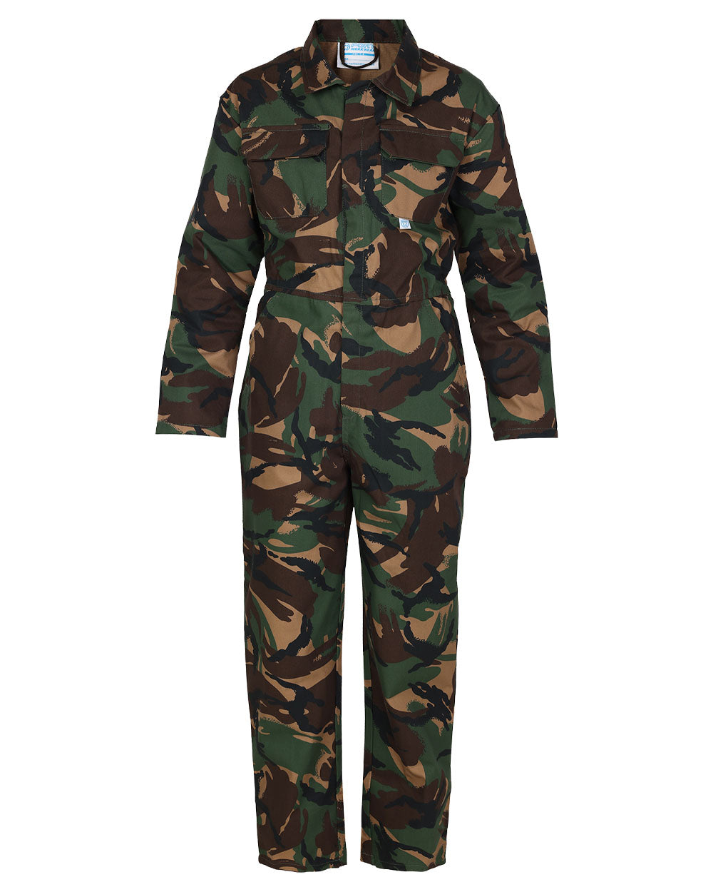Woodland coloured Fort Tearaway Junior Coverall on White background 