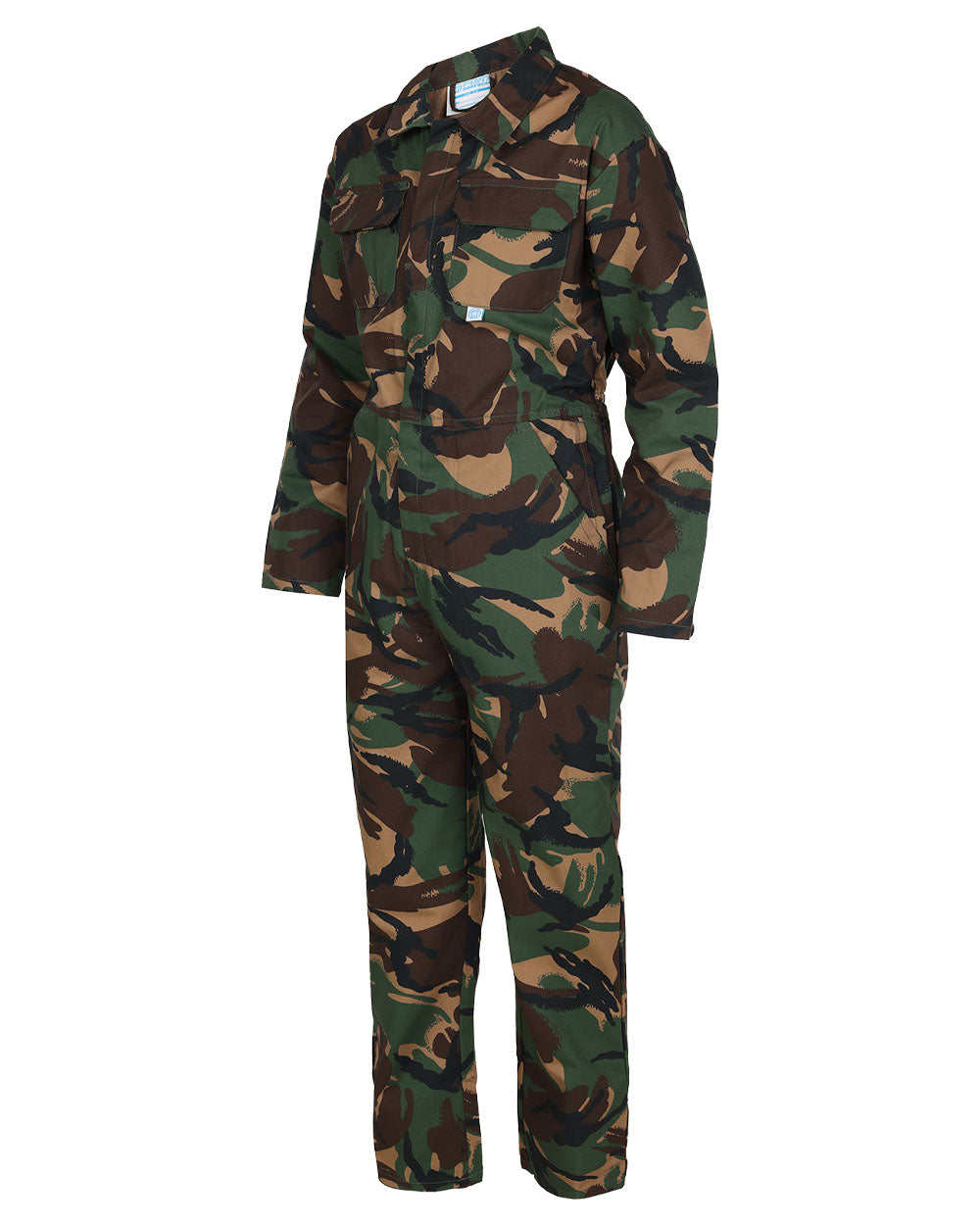 Woodland coloured Fort Tearaway Junior Coverall on White background 