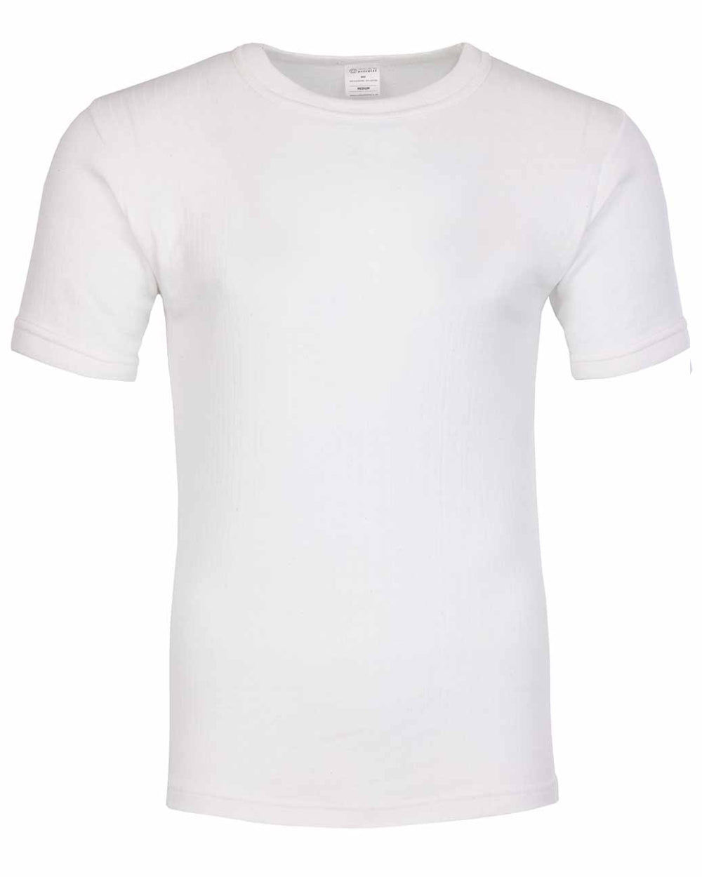 White Coloured Fort Thermal Short Sleeved Vest On A White Background 