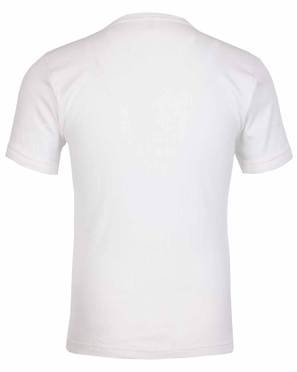 White Coloured Fort Thermal Short Sleeved Vest On A White Background 