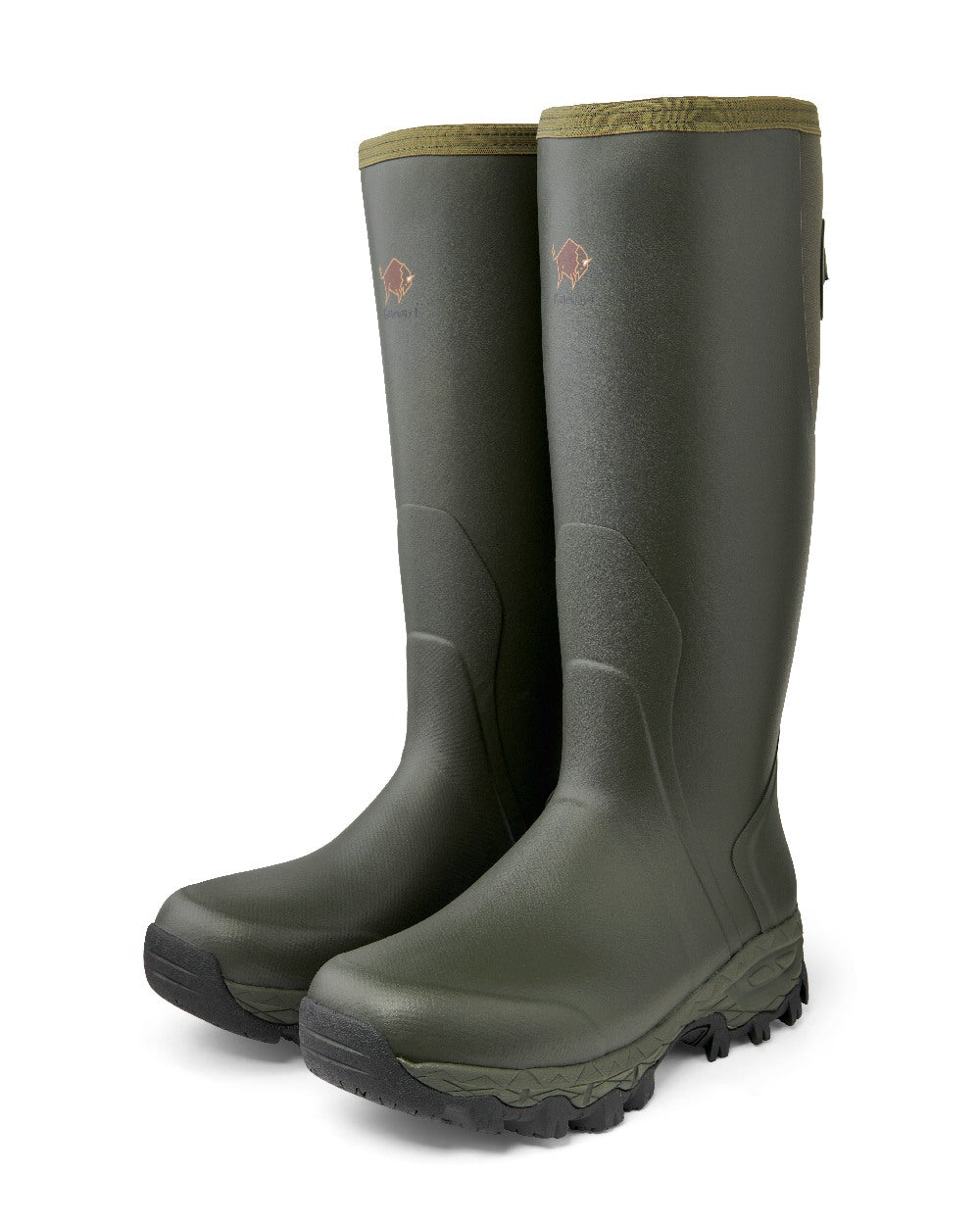 Dark green coloured Gateway1 Moor Country 18inch 3mm Boots on white background 