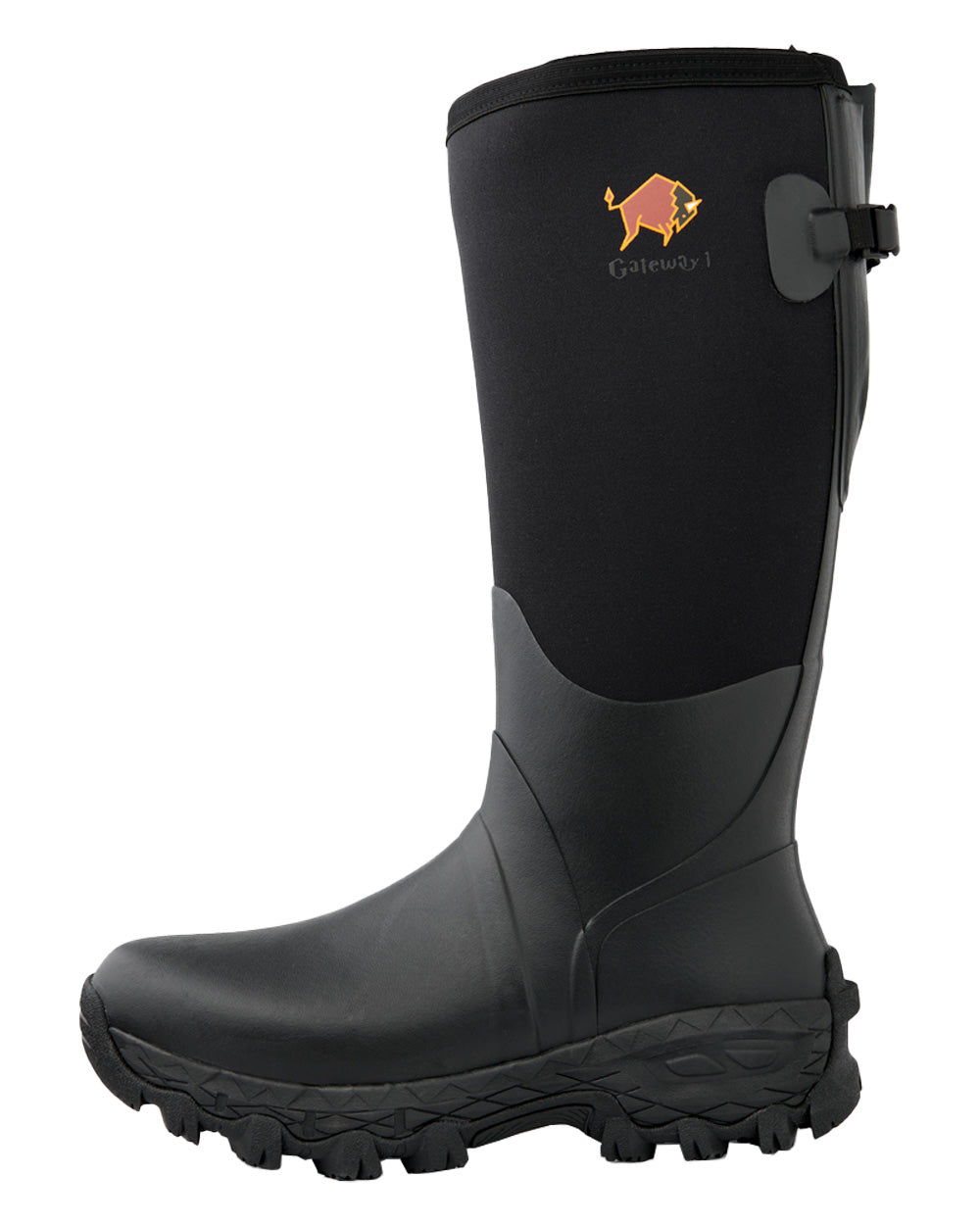 Black coloured Gateway1 Woodwalker 18" 4mm Wellingtons on White background 