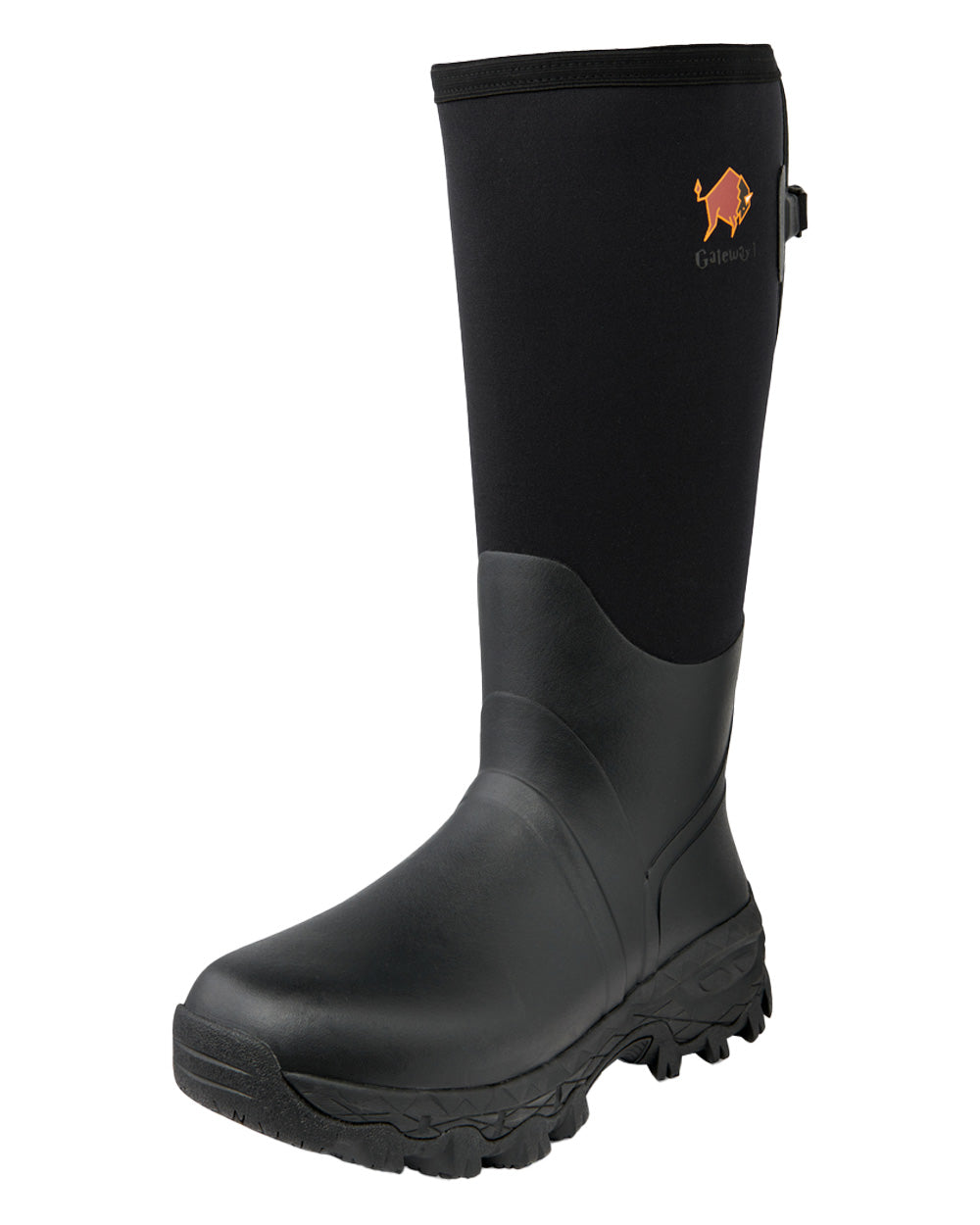 Black coloured Gateway1 Woodwalker 18" 4mm Wellingtons on White background 