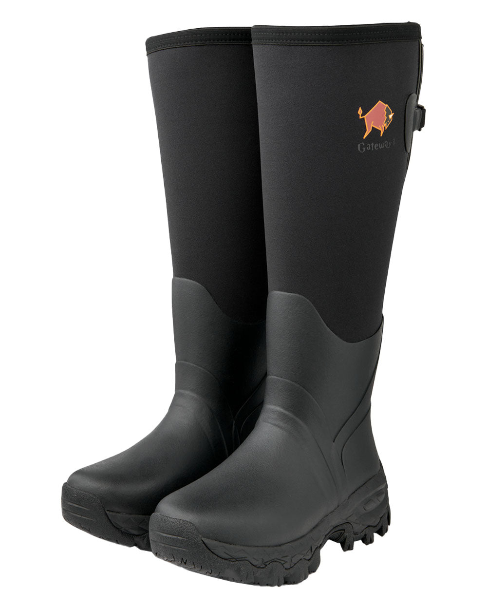 Black coloured Gateway1 Woodwalker Lady 17&quot; 4mm Wellingtons on White background 