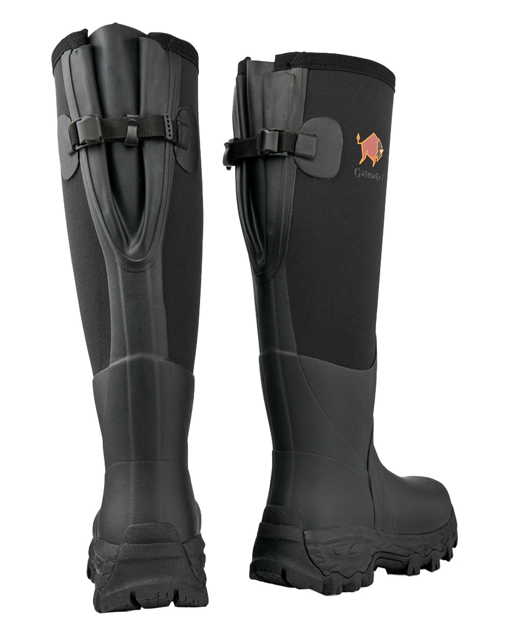 Black coloured Gateway1 Woodwalker Lady 17&quot; 4mm Wellingtons on White background 