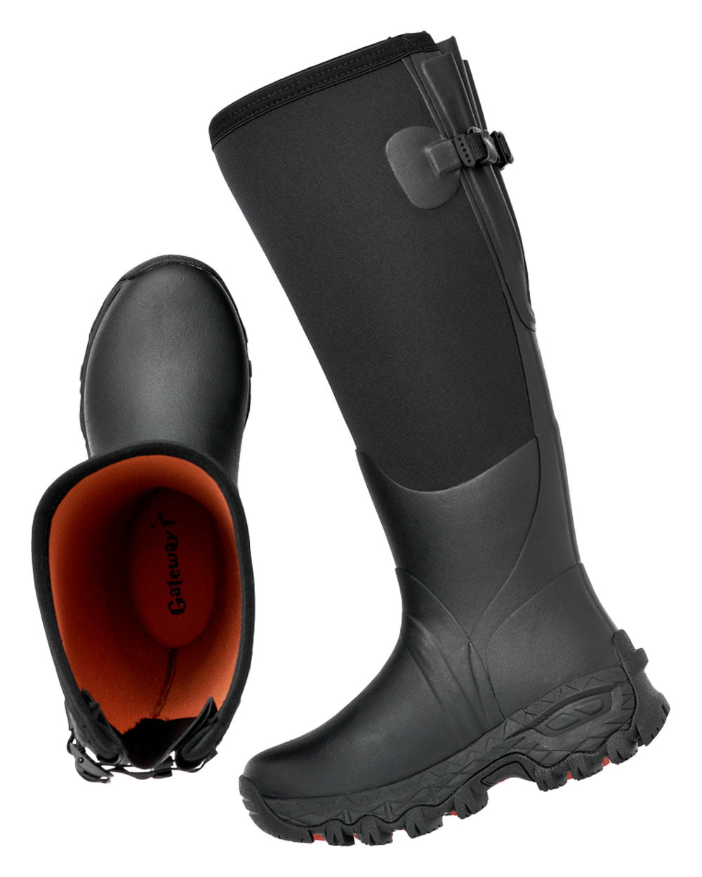 Black coloured Gateway1 Woodwalker Lady 17&quot; 4mm Wellingtons on White background 