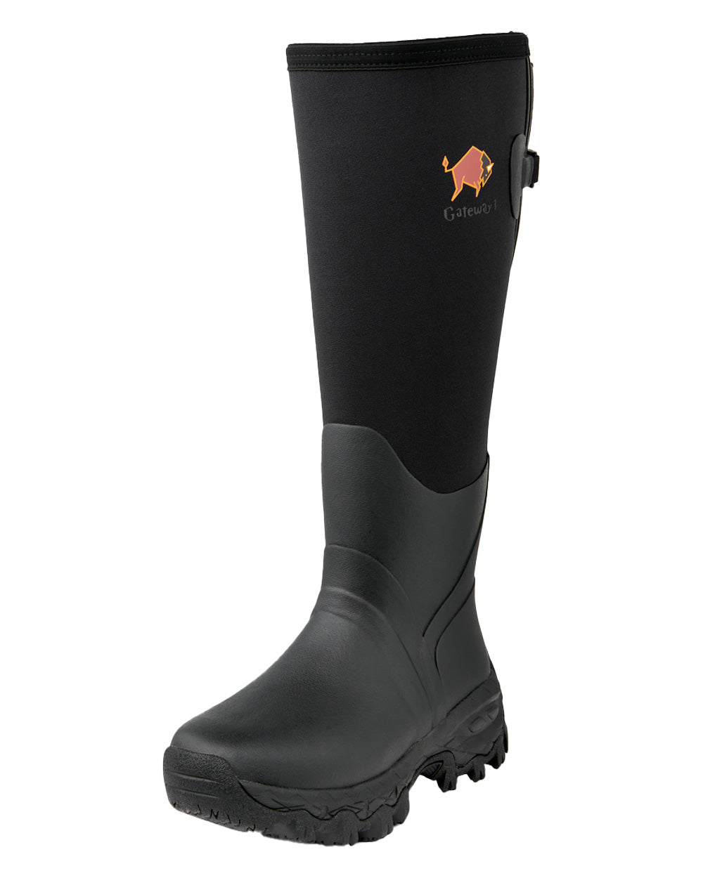 Black coloured Gateway1 Woodwalker Lady 17&quot; 4mm Wellingtons on White background 