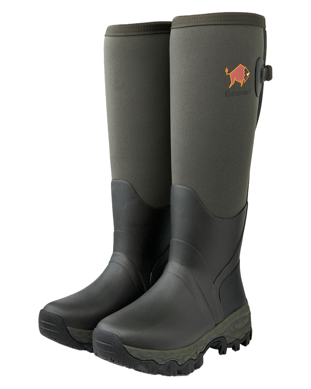 Forest coloured Gateway1 Woodwalker Lady 17&quot; 4mm Wellingtons on White background 