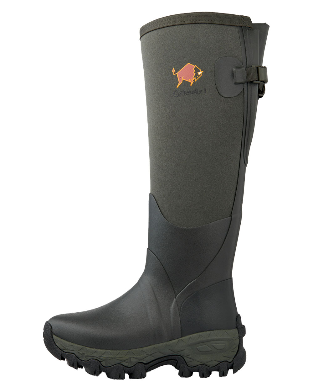 Forest coloured Gateway1 Woodwalker Lady 17&quot; 4mm Wellingtons on White background 