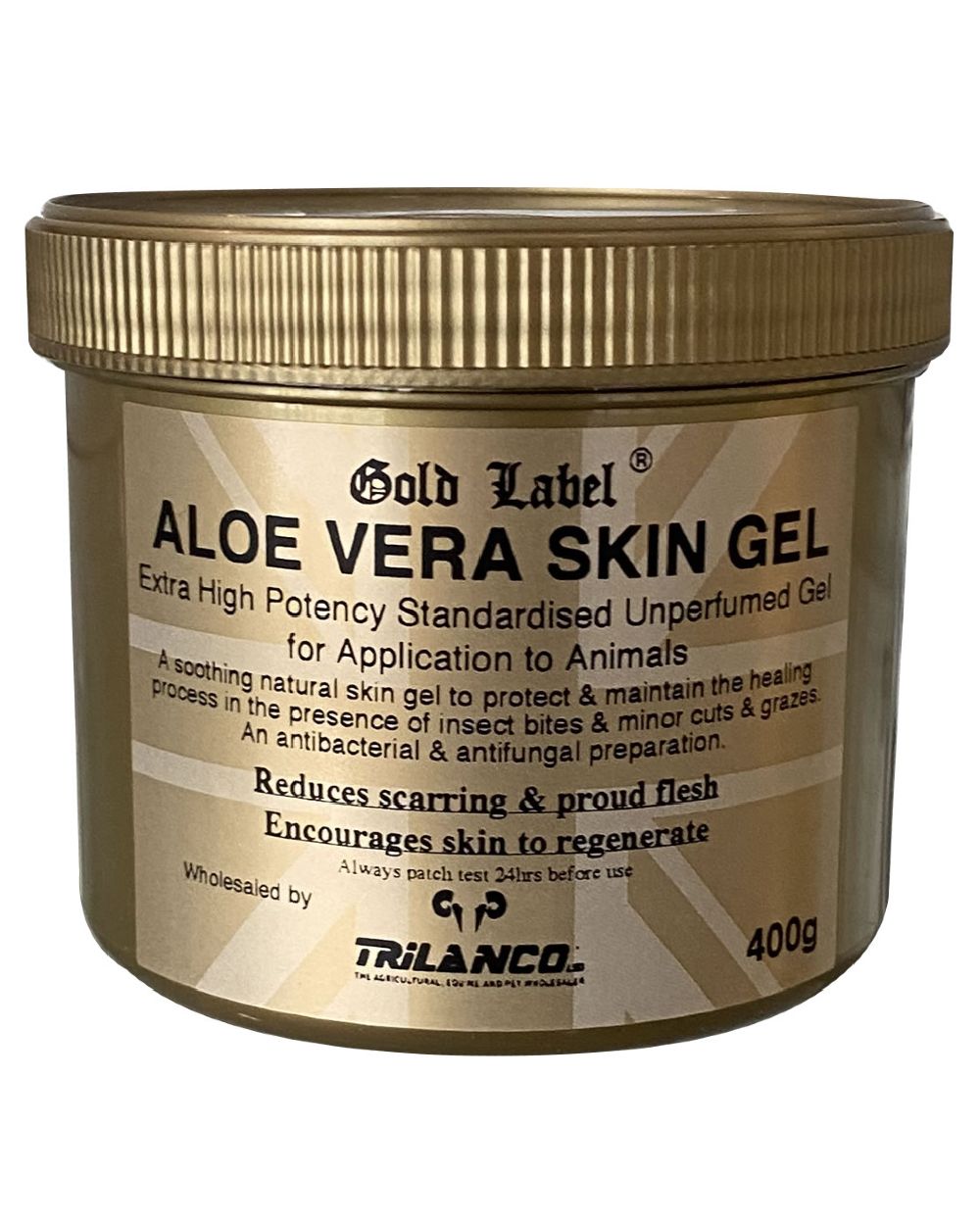 Gold Label Aloe Vera Skin Gel 400g On A White Background