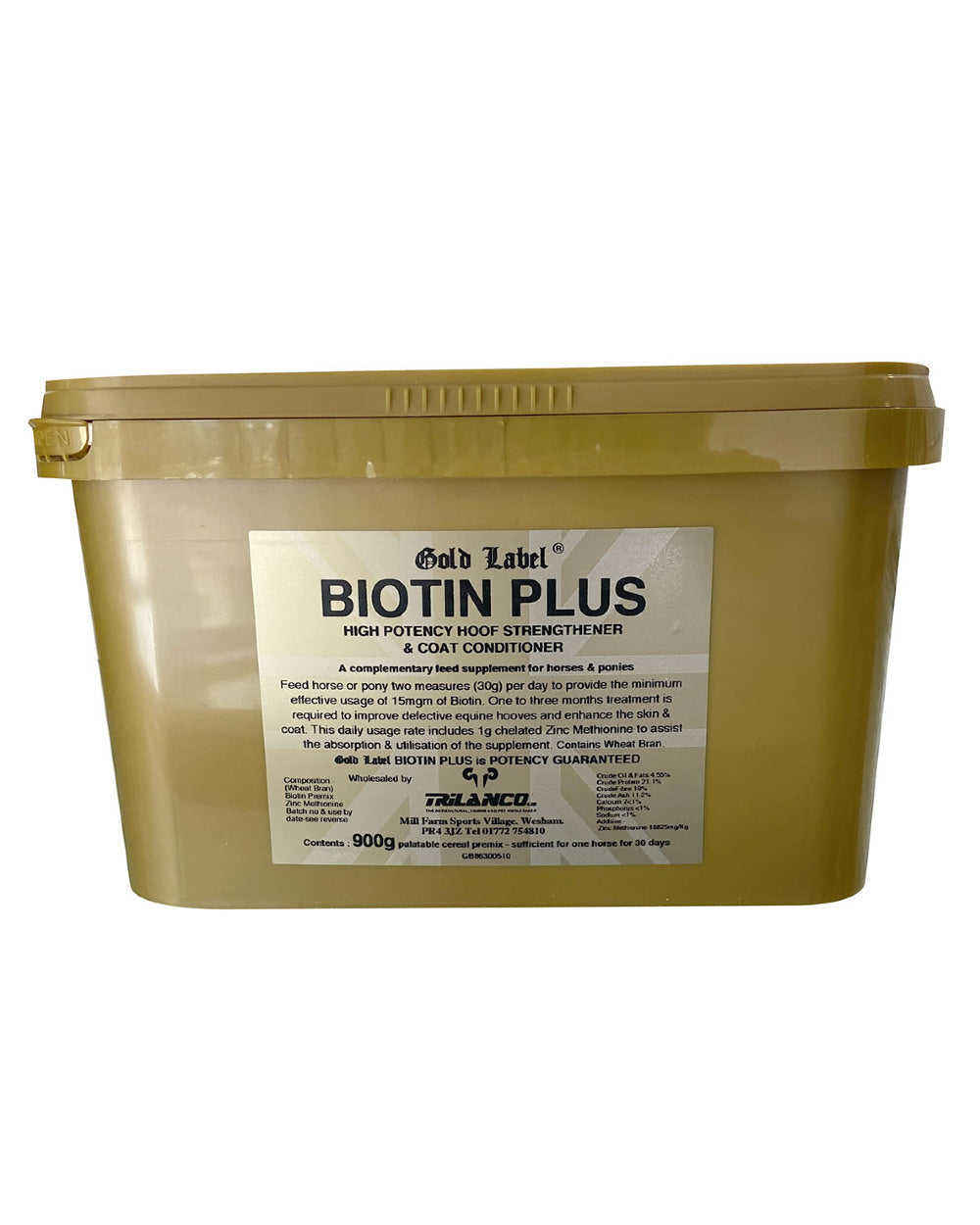Gold Label Biotin Plus On A White Background