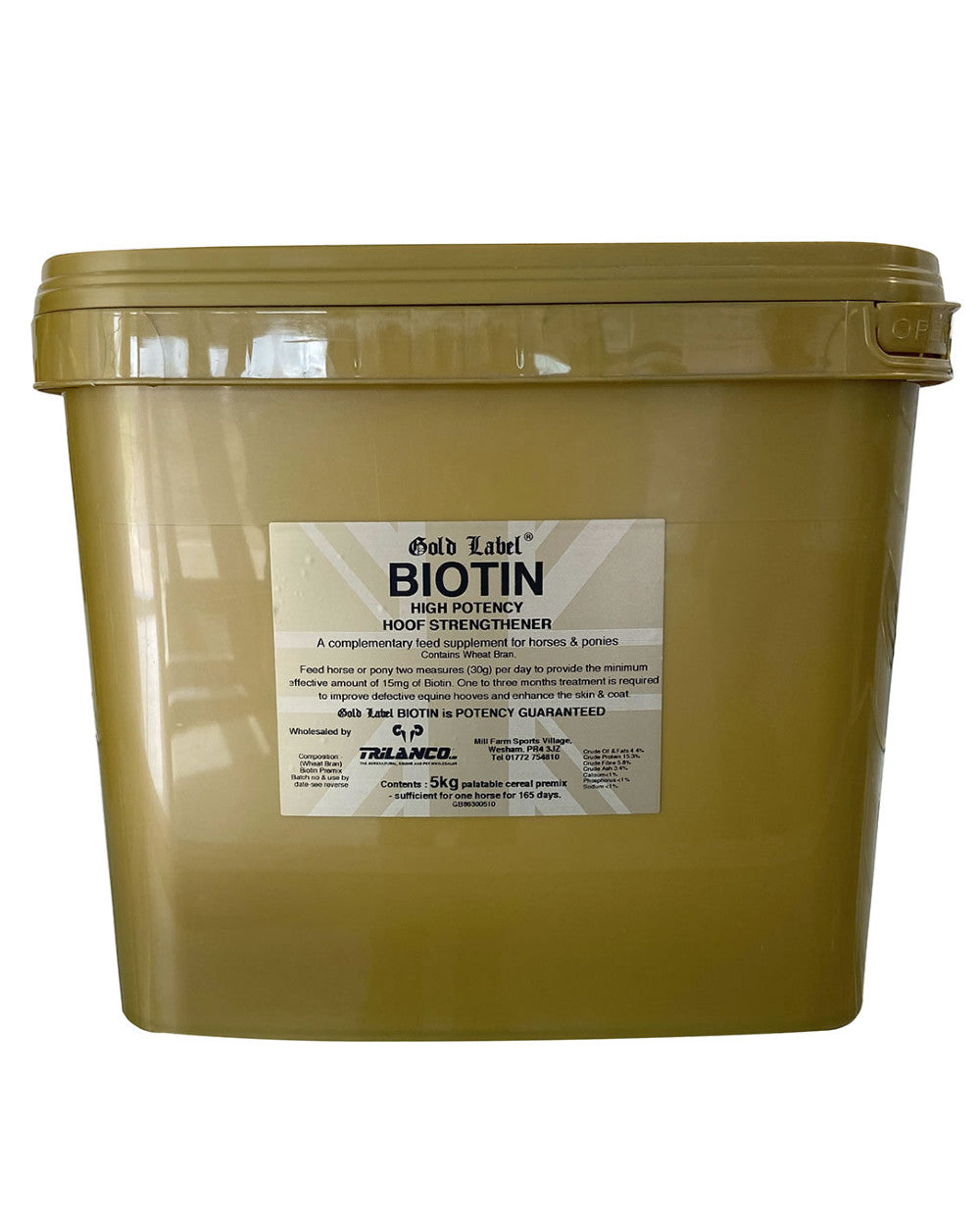 Gold Label Biotin On A White Background