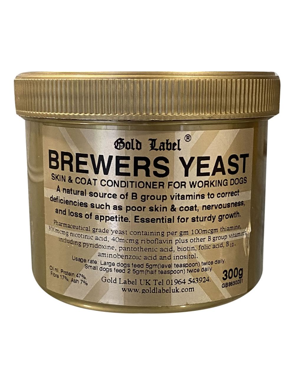 Gold Label Canine Brewers Yeast On A White Background