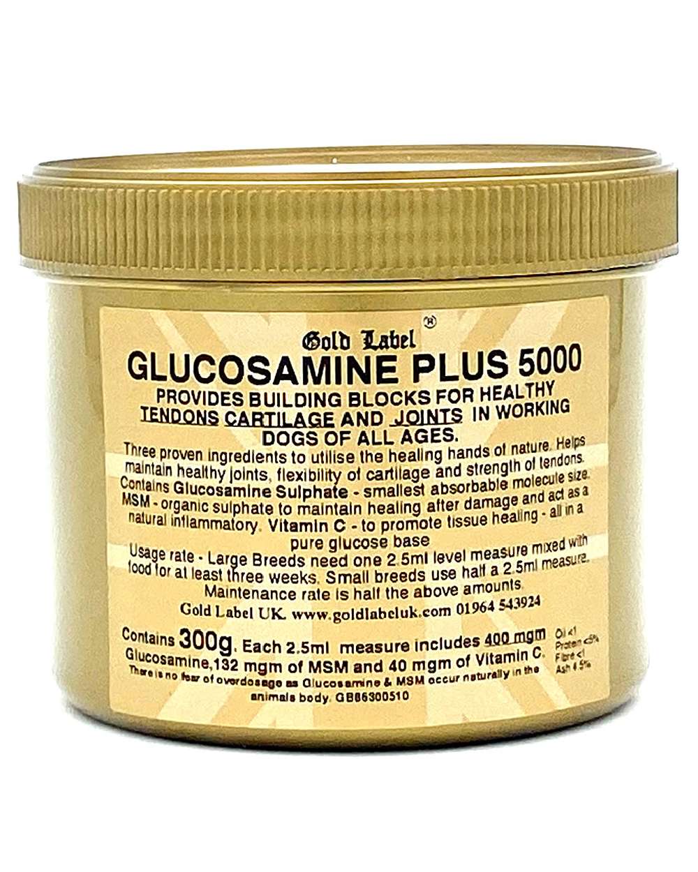 Gold Label Canine Glucosamine Plus 5000 On A White Background