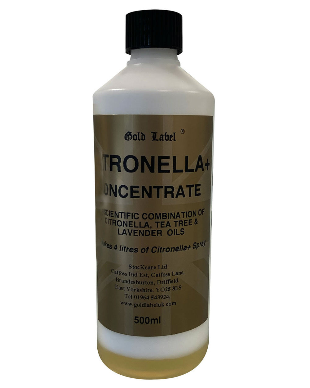 Gold Label Citronella Plus Spray Concentrate On A White Background