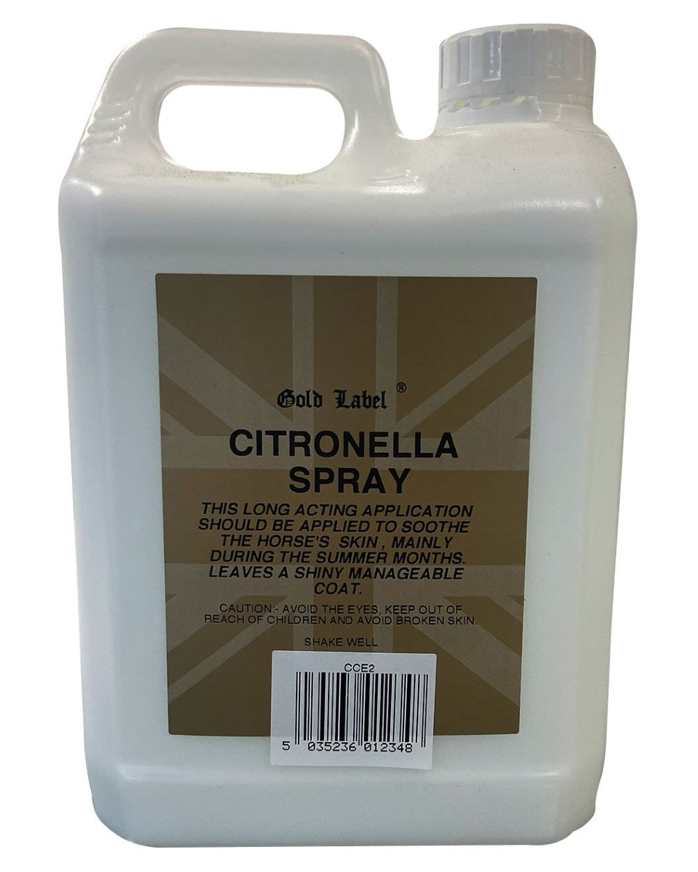 Gold Label Citronella Spray On A White Background