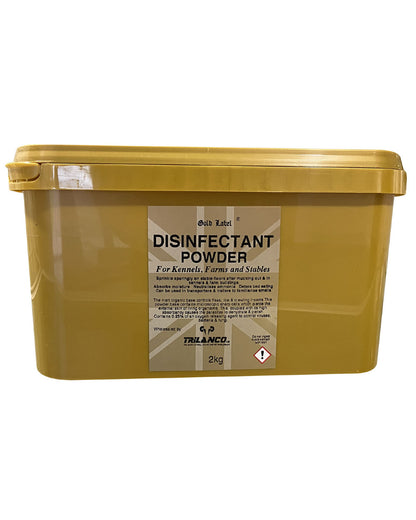 Gold Label Disinfectant Powder On A White Background