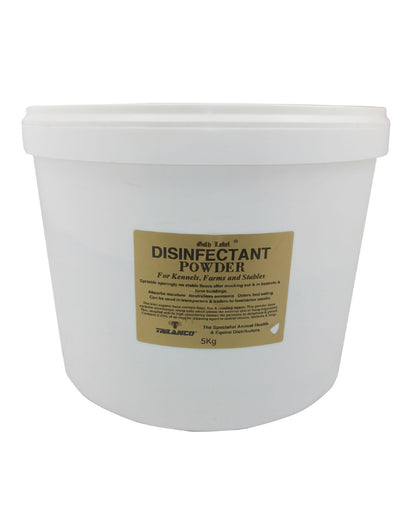 Gold Label Disinfectant Powder On A White Background