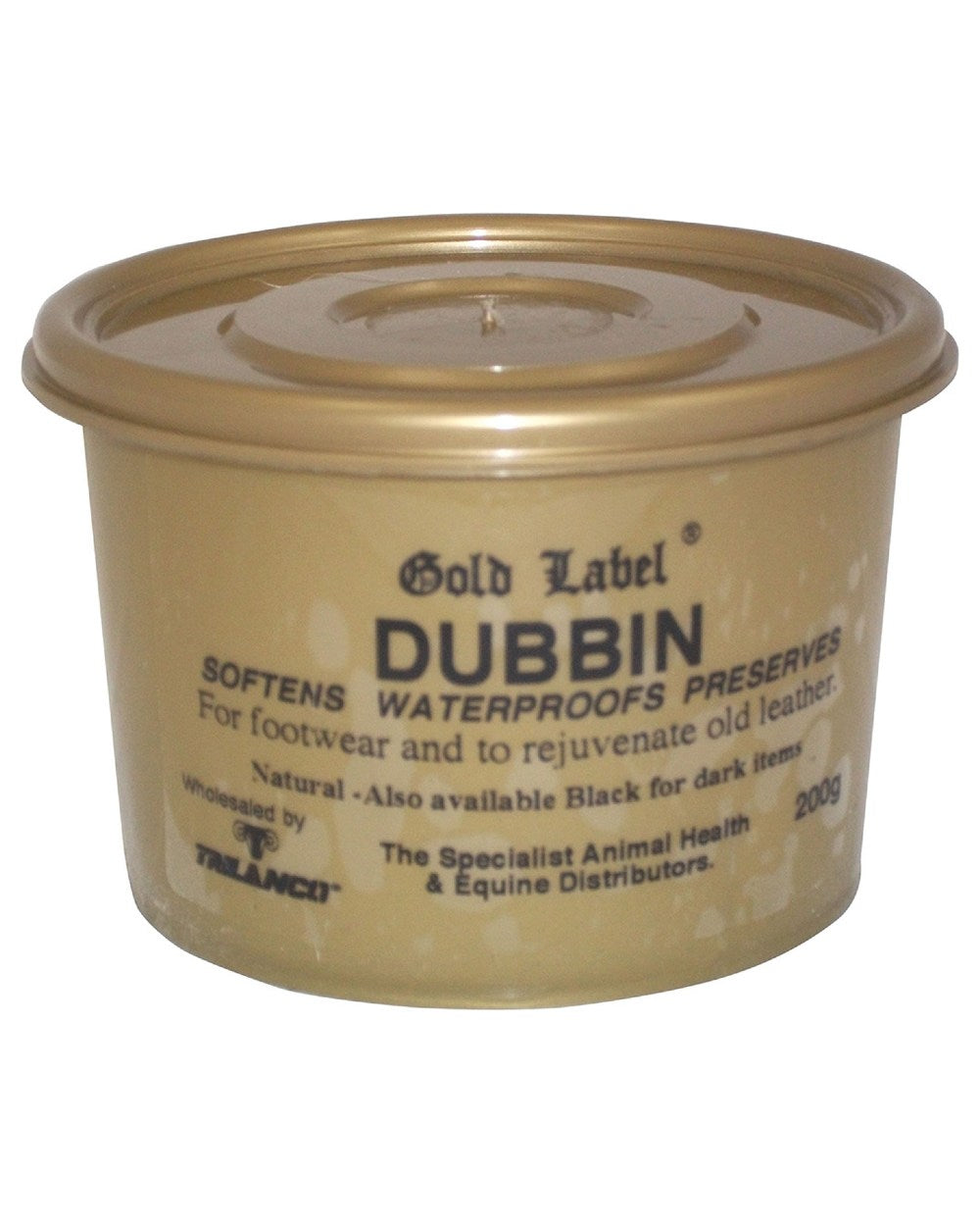 Natural Coloured Gold Label Dubbin On A White Background 