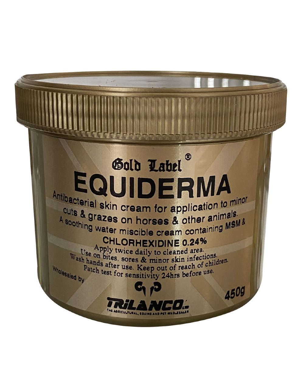 Gold Label Equiderma On A White Background