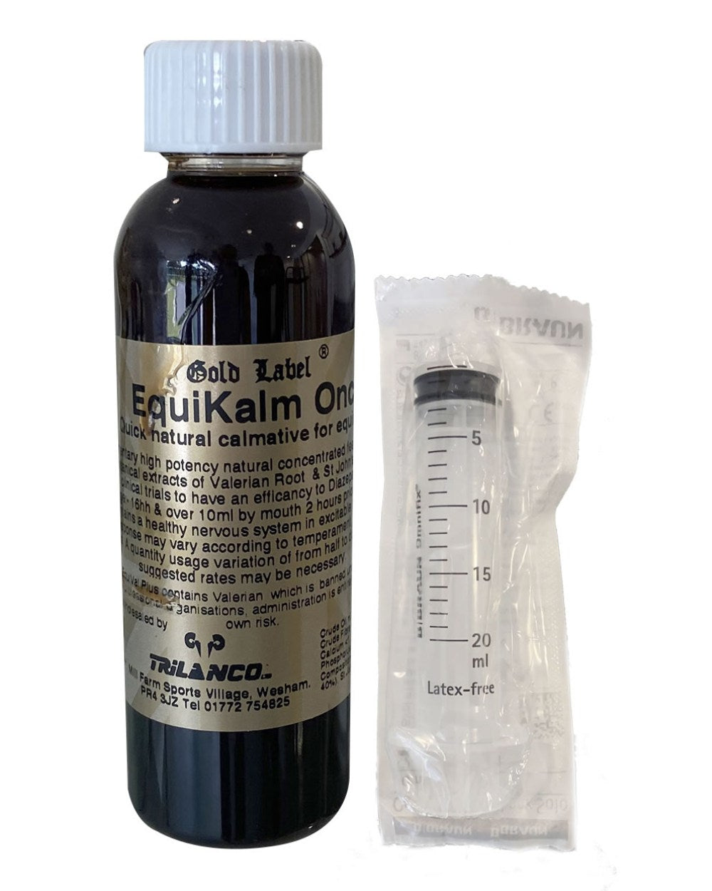 Gold Label Equikalm Once On A White Background