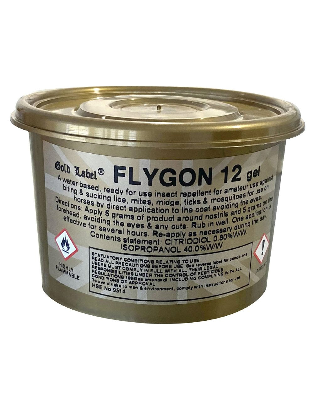 Gold Label Flygon 12 Gel On A White Background