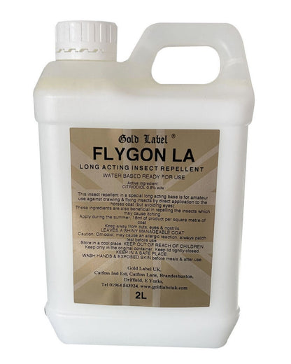 Gold Label Flygon La On A White Background