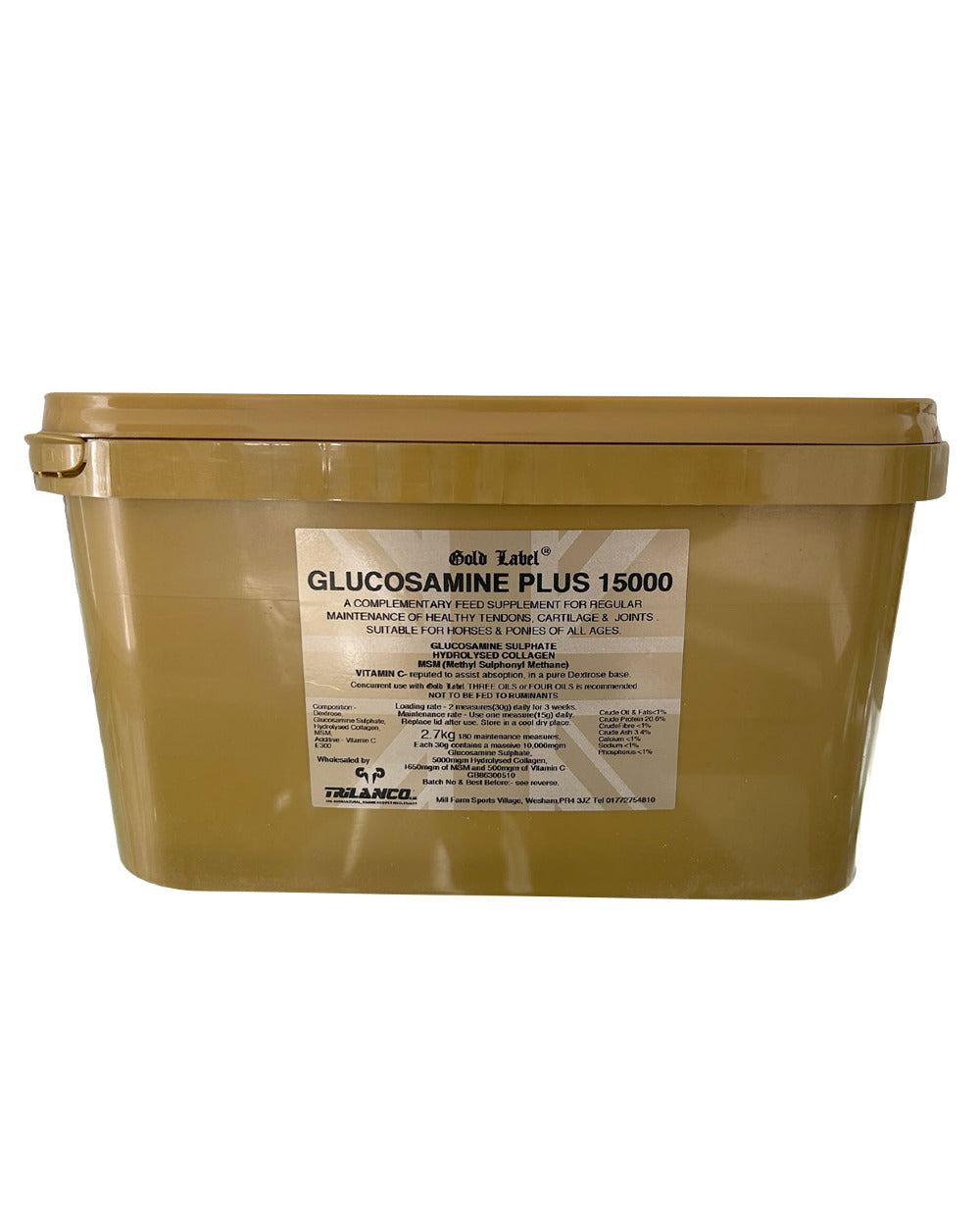 Gold Label Glucosamine Plus 15000 On A White Background