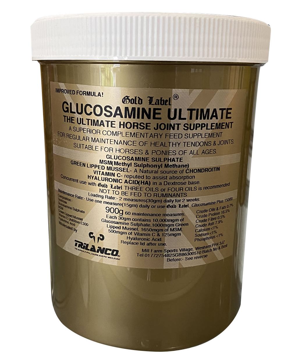 Gold Label Glucosamine Ultimate On A White Background