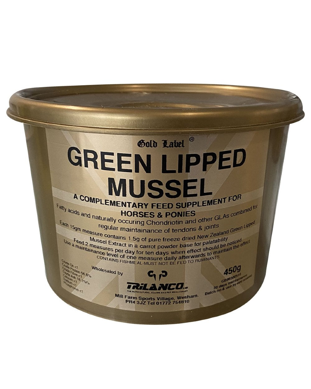 Gold Label Green Lipped Mussel On A White Background