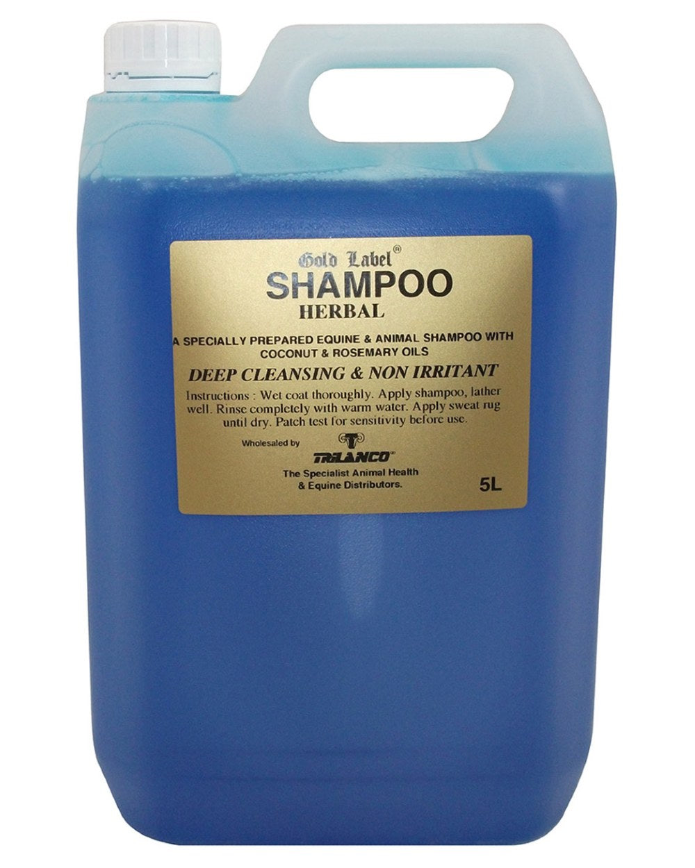 Gold Label Herbal Shampoo On A White Background