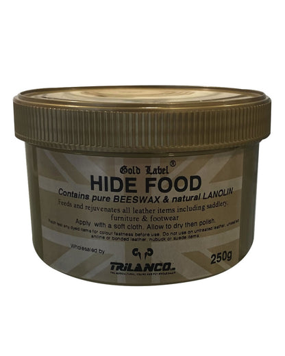 Gold Label Hide Food On A White Background
