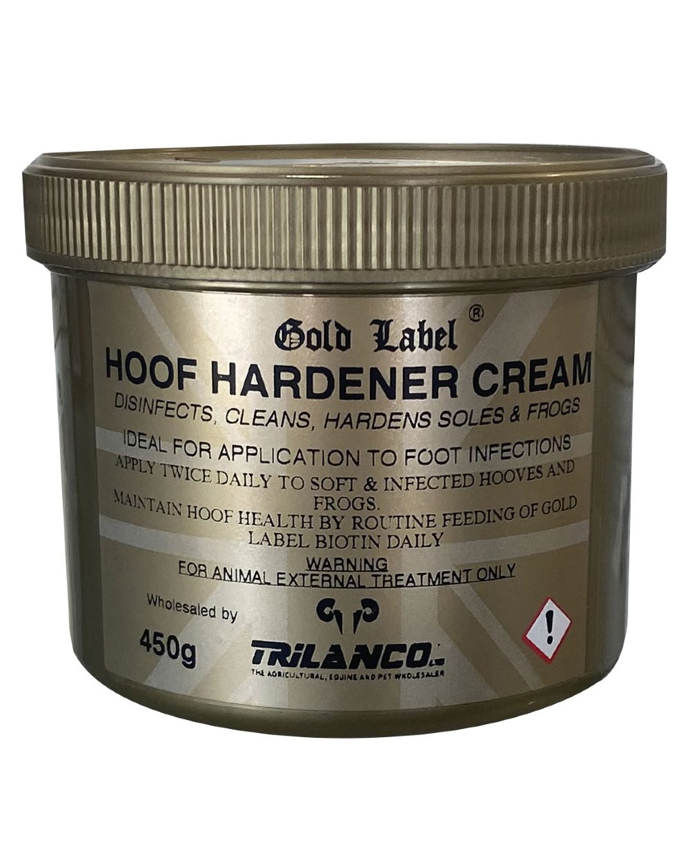 Gold Label Hoof Hardener Cream On A White Background