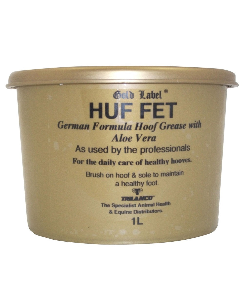 Gold Label Huffet On A White Background