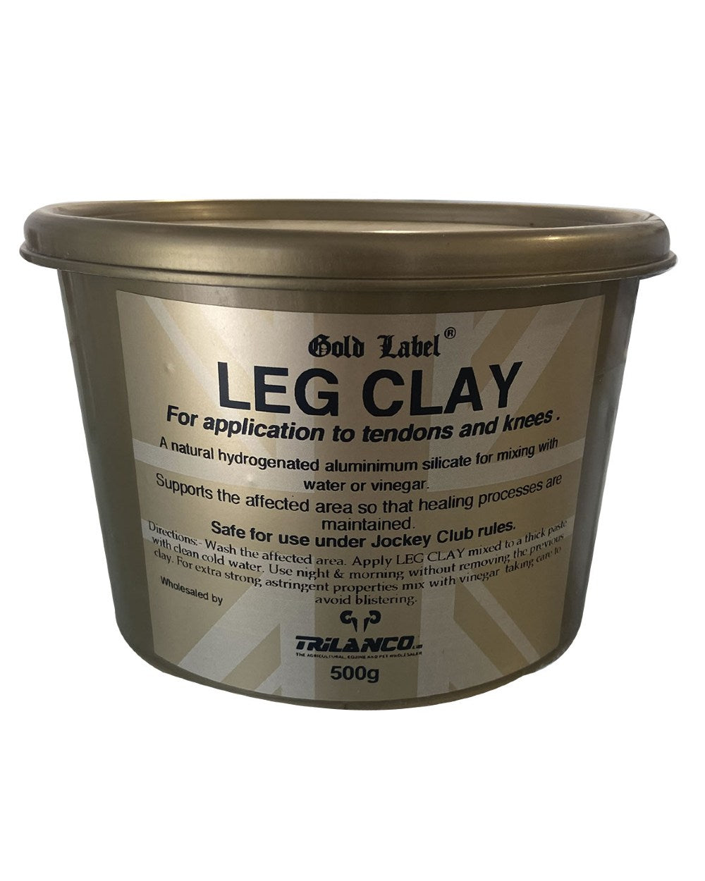 Gold Label Leg Clay On A White Background